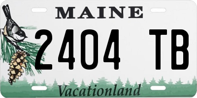 ME license plate 2404TB