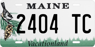 ME license plate 2404TC