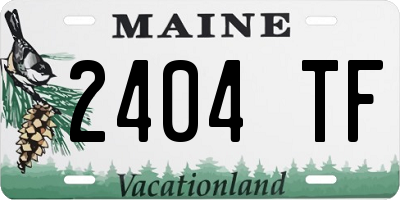 ME license plate 2404TF