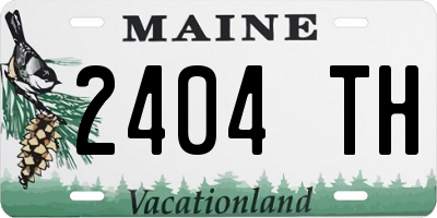 ME license plate 2404TH