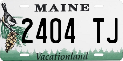 ME license plate 2404TJ