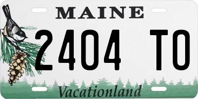 ME license plate 2404TO