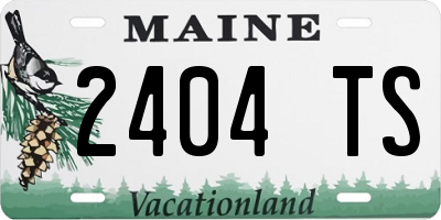 ME license plate 2404TS