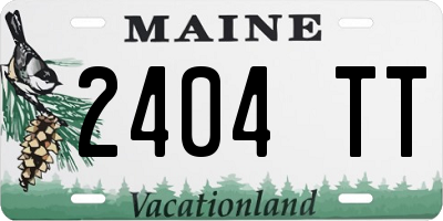 ME license plate 2404TT