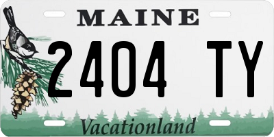 ME license plate 2404TY