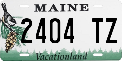 ME license plate 2404TZ
