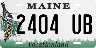 ME license plate 2404UB