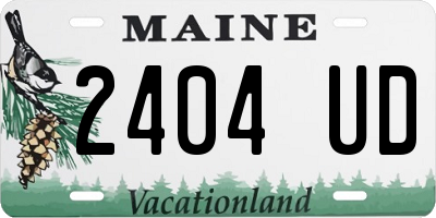 ME license plate 2404UD