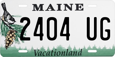 ME license plate 2404UG