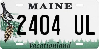 ME license plate 2404UL