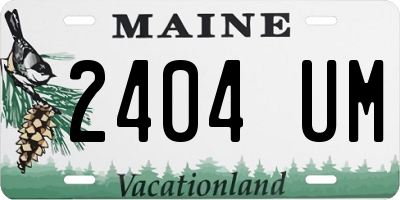 ME license plate 2404UM