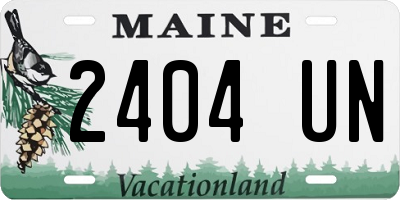 ME license plate 2404UN