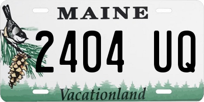 ME license plate 2404UQ