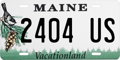 ME license plate 2404US