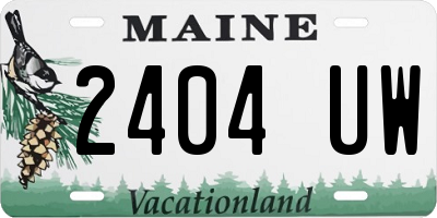 ME license plate 2404UW