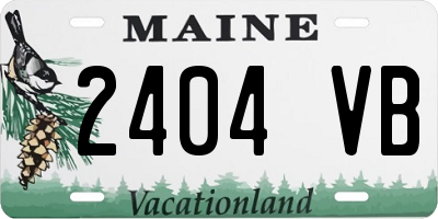 ME license plate 2404VB