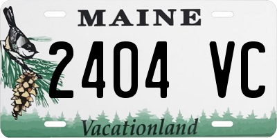 ME license plate 2404VC