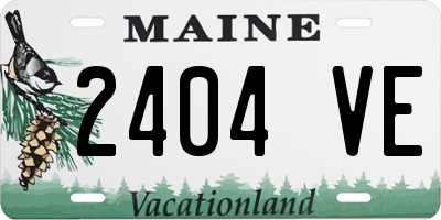 ME license plate 2404VE