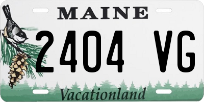 ME license plate 2404VG