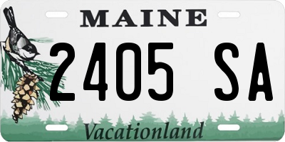 ME license plate 2405SA