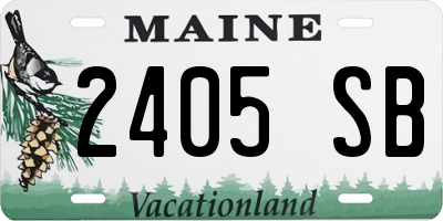 ME license plate 2405SB