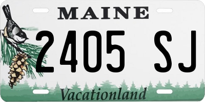 ME license plate 2405SJ