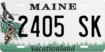 ME license plate 2405SK
