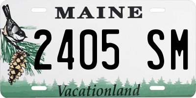 ME license plate 2405SM