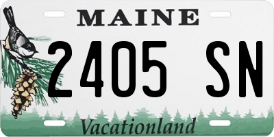 ME license plate 2405SN