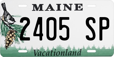 ME license plate 2405SP