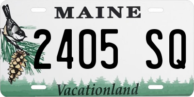 ME license plate 2405SQ