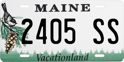ME license plate 2405SS