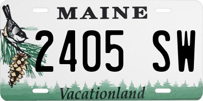 ME license plate 2405SW