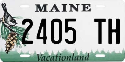 ME license plate 2405TH