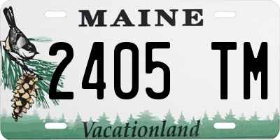ME license plate 2405TM