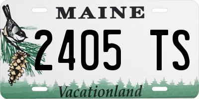 ME license plate 2405TS