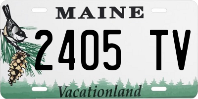 ME license plate 2405TV