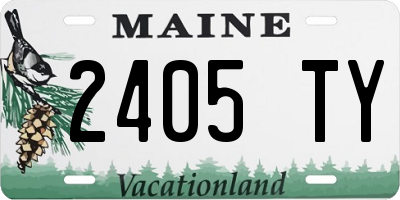 ME license plate 2405TY