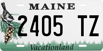 ME license plate 2405TZ