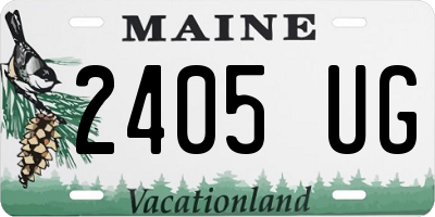 ME license plate 2405UG