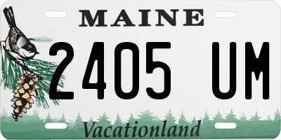 ME license plate 2405UM