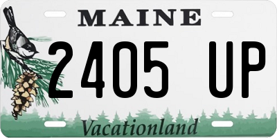 ME license plate 2405UP