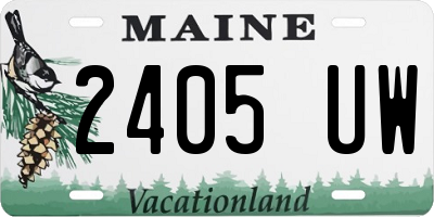 ME license plate 2405UW