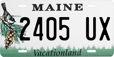 ME license plate 2405UX