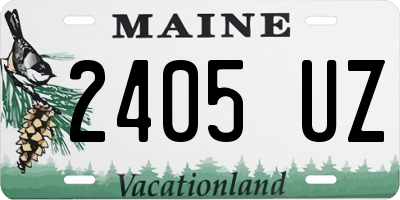 ME license plate 2405UZ