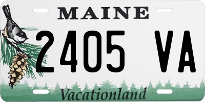 ME license plate 2405VA