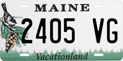 ME license plate 2405VG