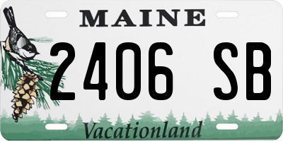 ME license plate 2406SB