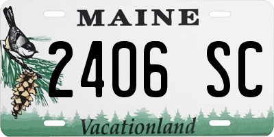 ME license plate 2406SC