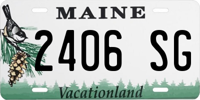 ME license plate 2406SG